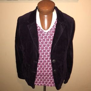 Liz Claiborne shell & Velvet dark purple blazer